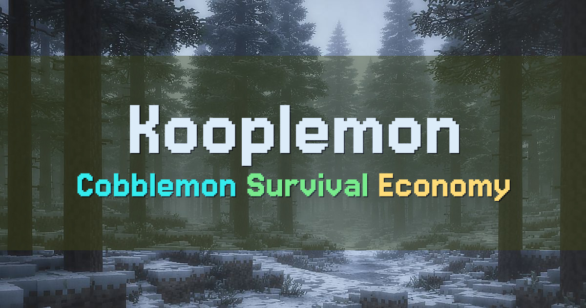 Banner for Kooplemon Cobblemon Survival (play.kooplemon.com)