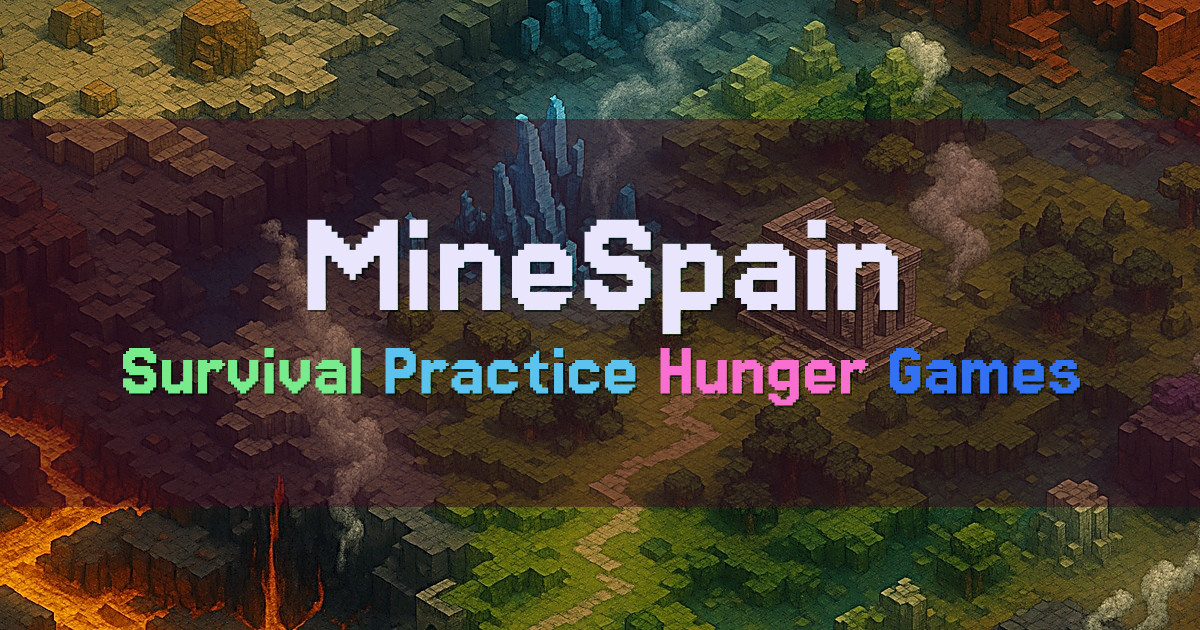 Banner for MineSpain Spanish Survival with Practice and Hunger Games (play.minespain.es)
