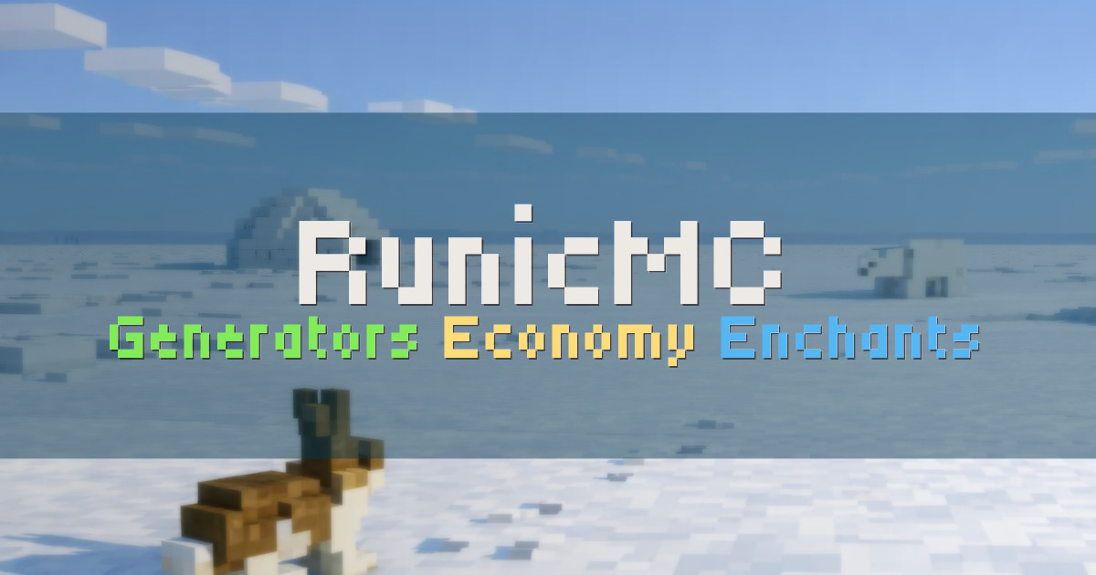 Banner for RunicMC Gens Economy and Enchants (runicmc.com)