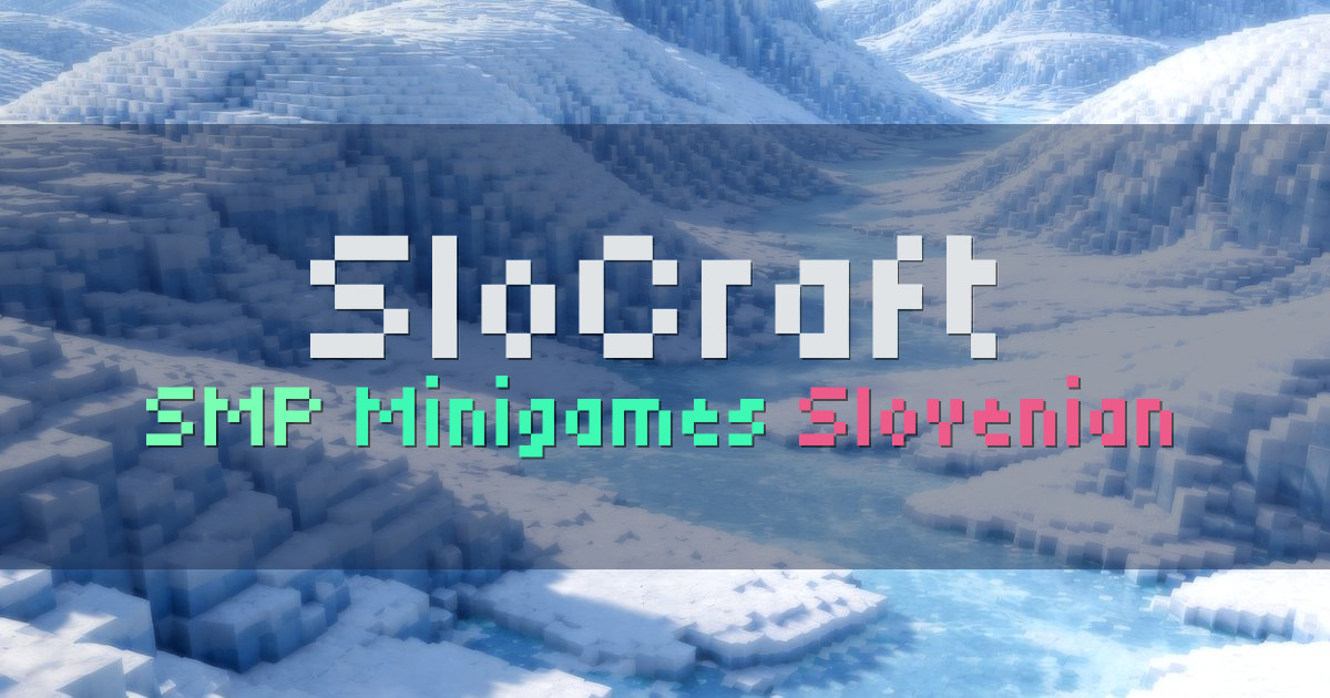 Banner for SloCraft Slovenian SMP and Minigames (slocraft.net)