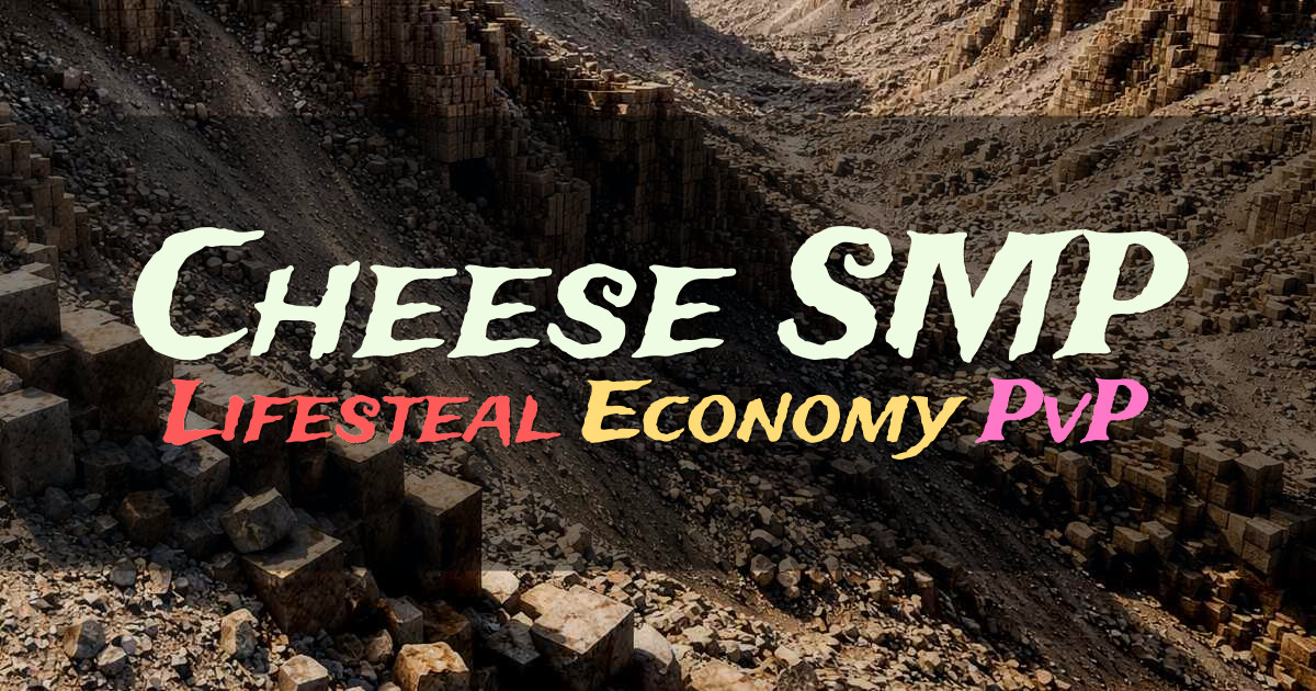 Banner for Cheese SMP Cracked Lifesteal Economy Server (play.cheesesmp.top)
