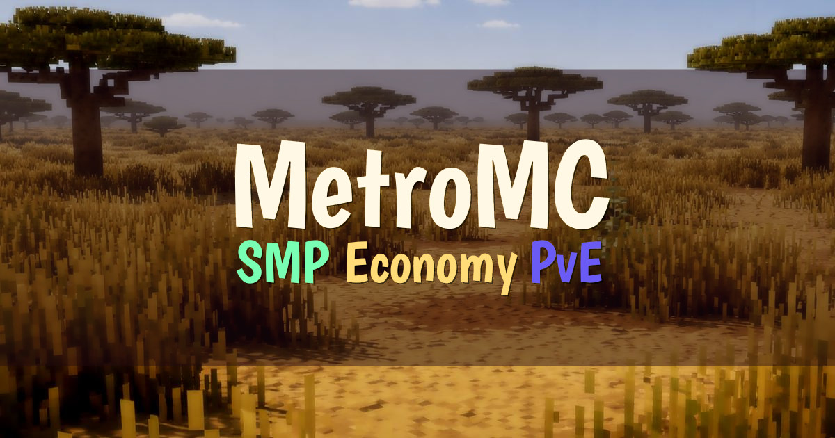 Banner for MetroMC 1.21 SMP with Custom Terrain (join.metromc.net)