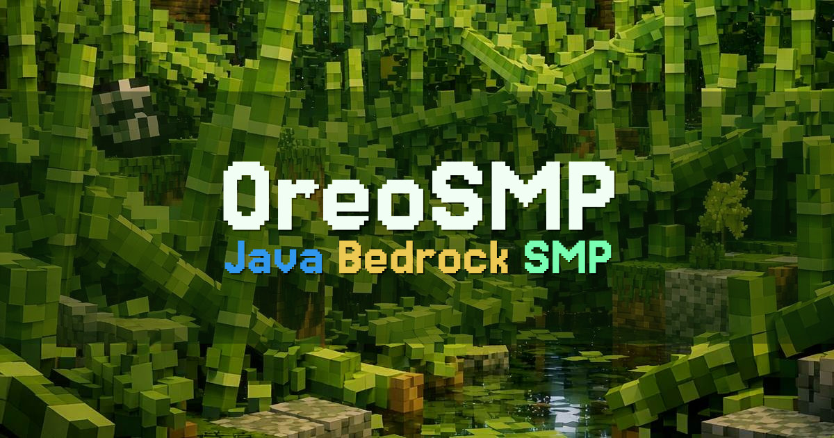 Banner for OreoSMP Java and Bedrock SMP (oreosmp.net)