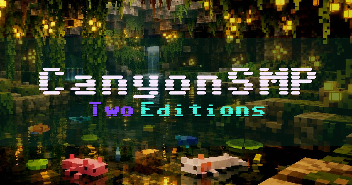 CanyonSMP Crossplay Minecraft server