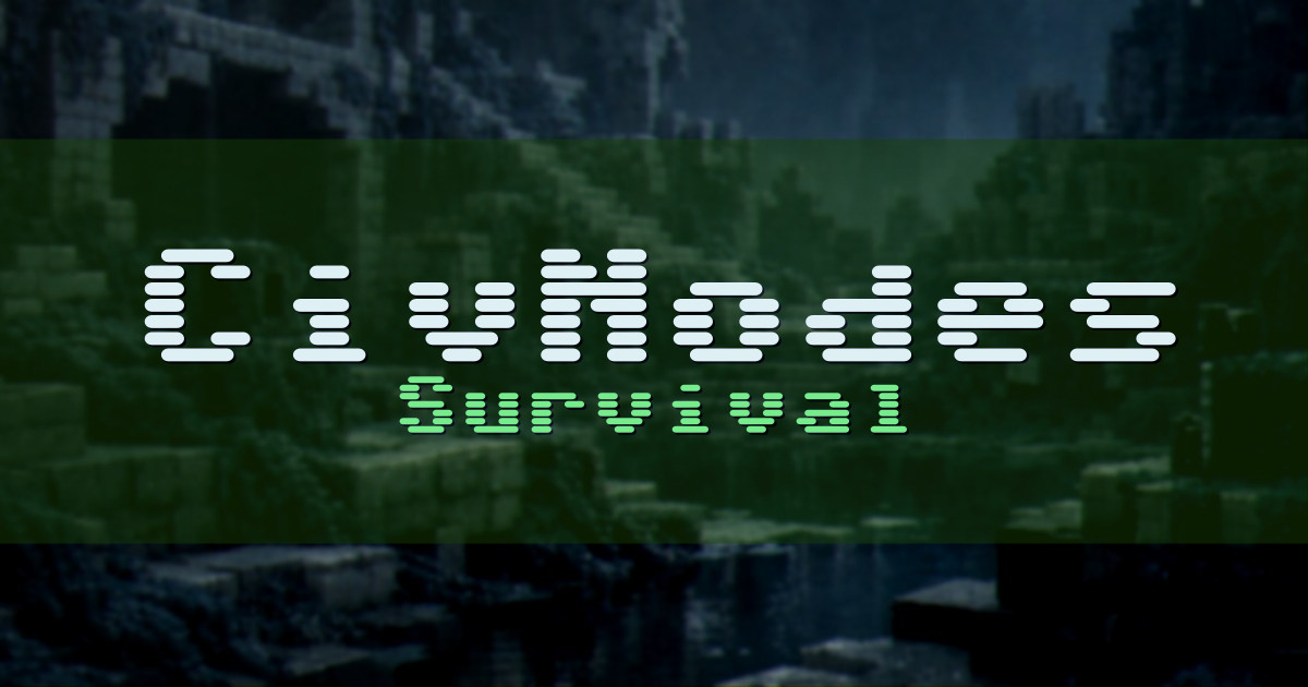 Banner for CivNodes Survival (play.civnodes.net)