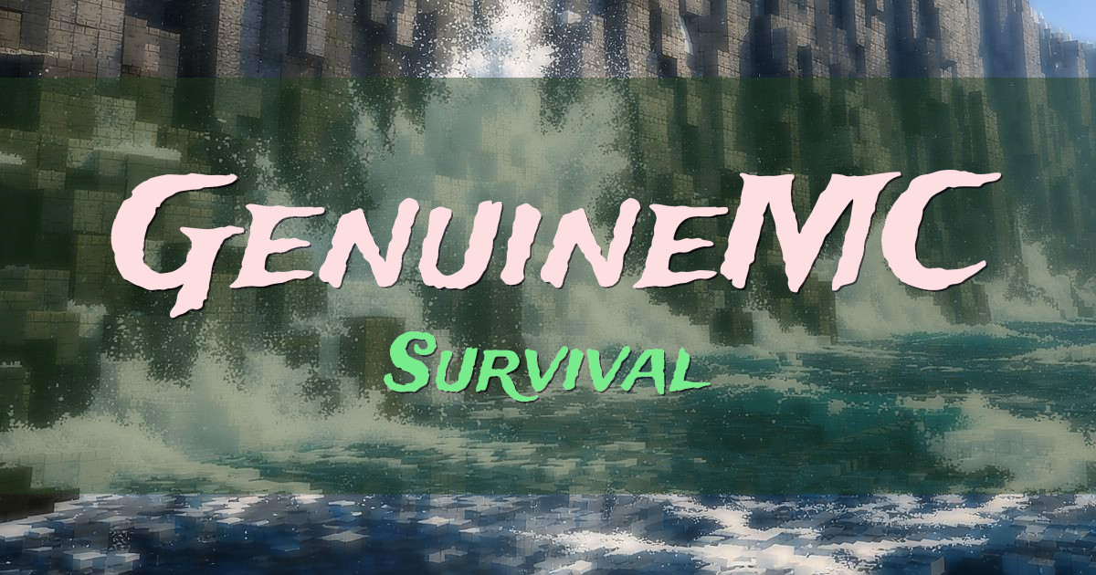 Banner for GenuineMC Survival (51.222.11.191)
