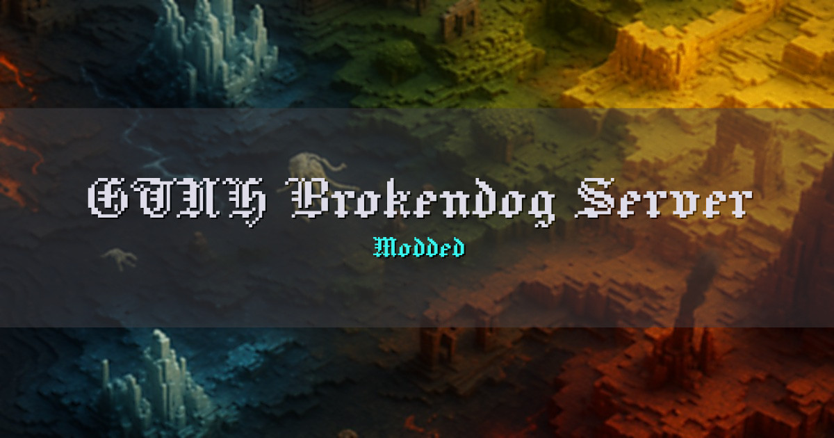 Banner for GTNH Brokendog Server Modded (gtnh.brokendog.net)