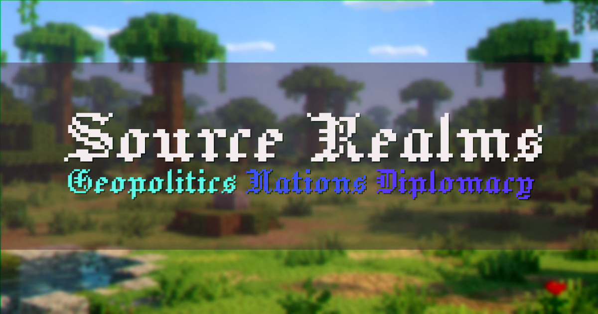 Banner for Source Realms Geopolitics Nations SMP