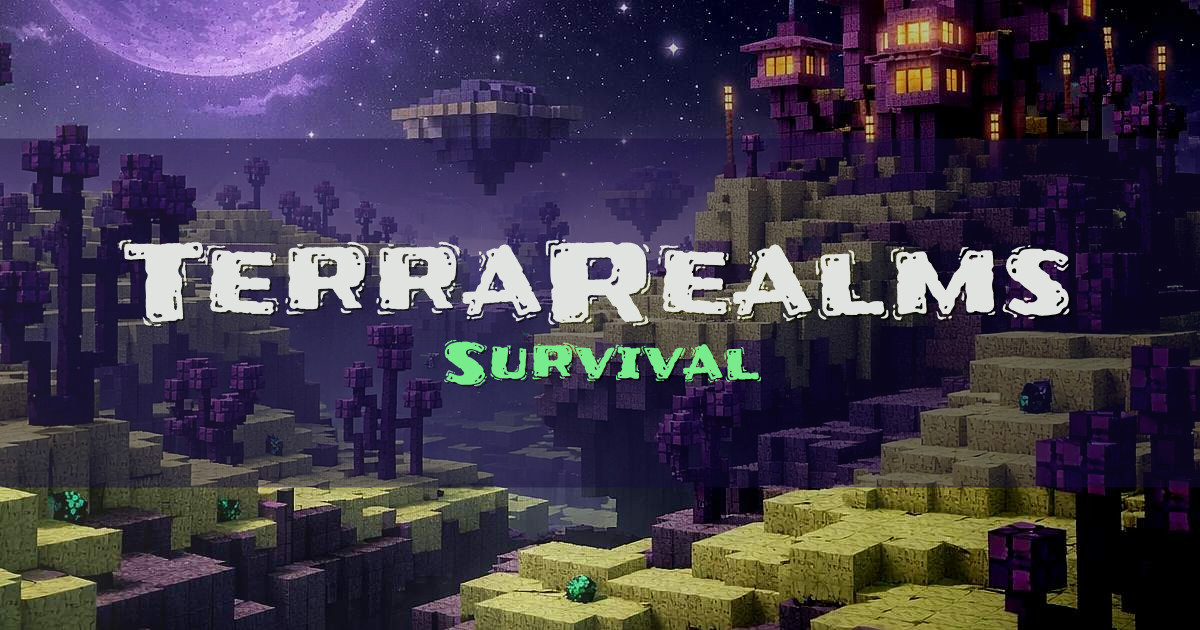 Banner for TerraRealms Survival (play.terraxo.net)