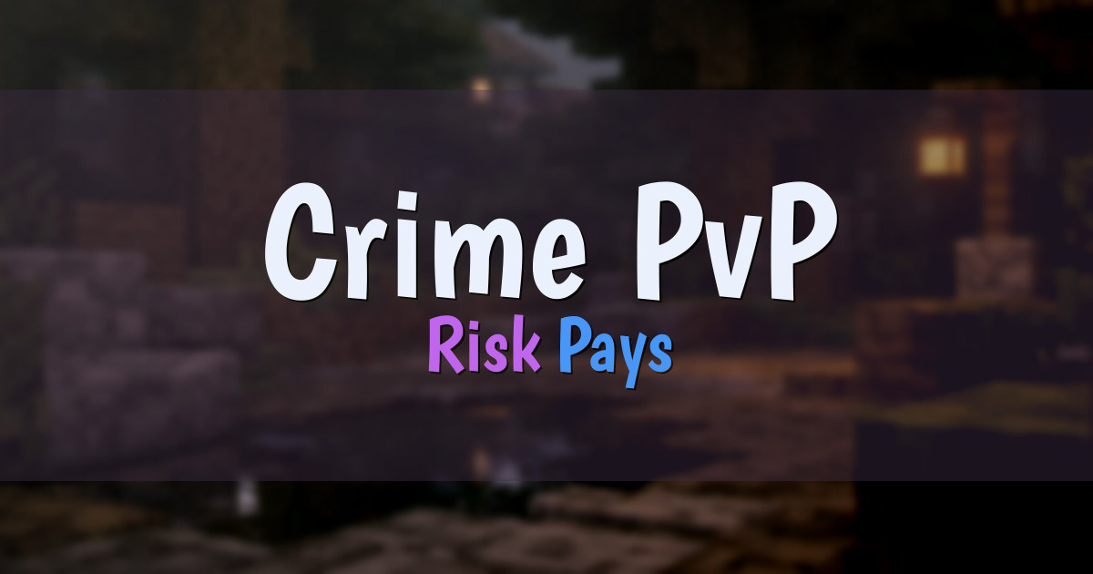 Crime PvP Economy Minecraft server