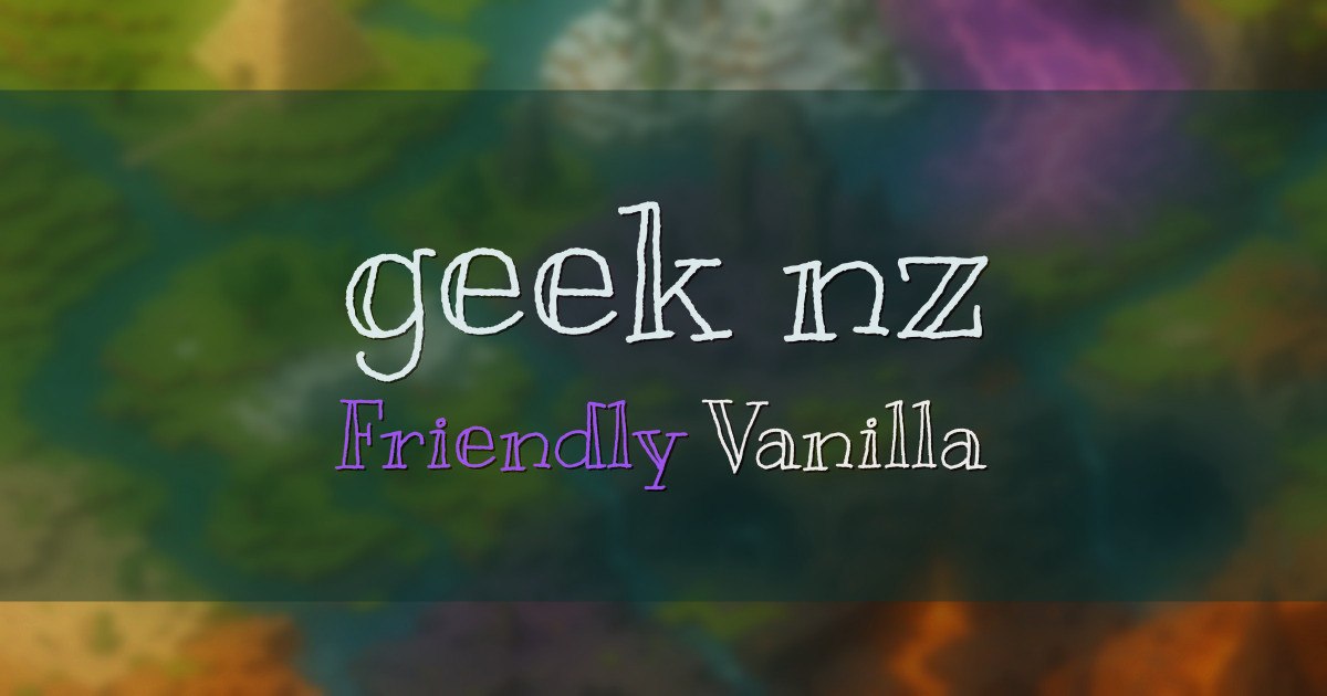 geek.nz Vanilla Minecraft server