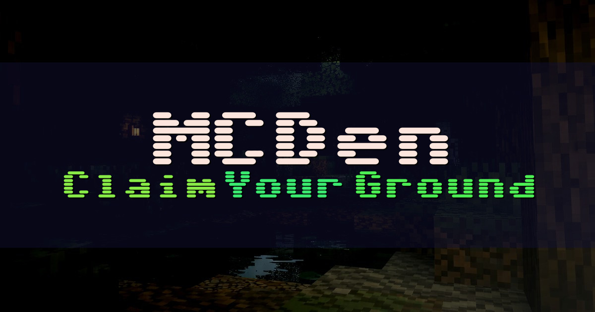 MCDen Survival Minecraft server
