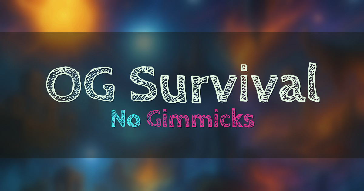 OG Survival Vanilla Minecraft server