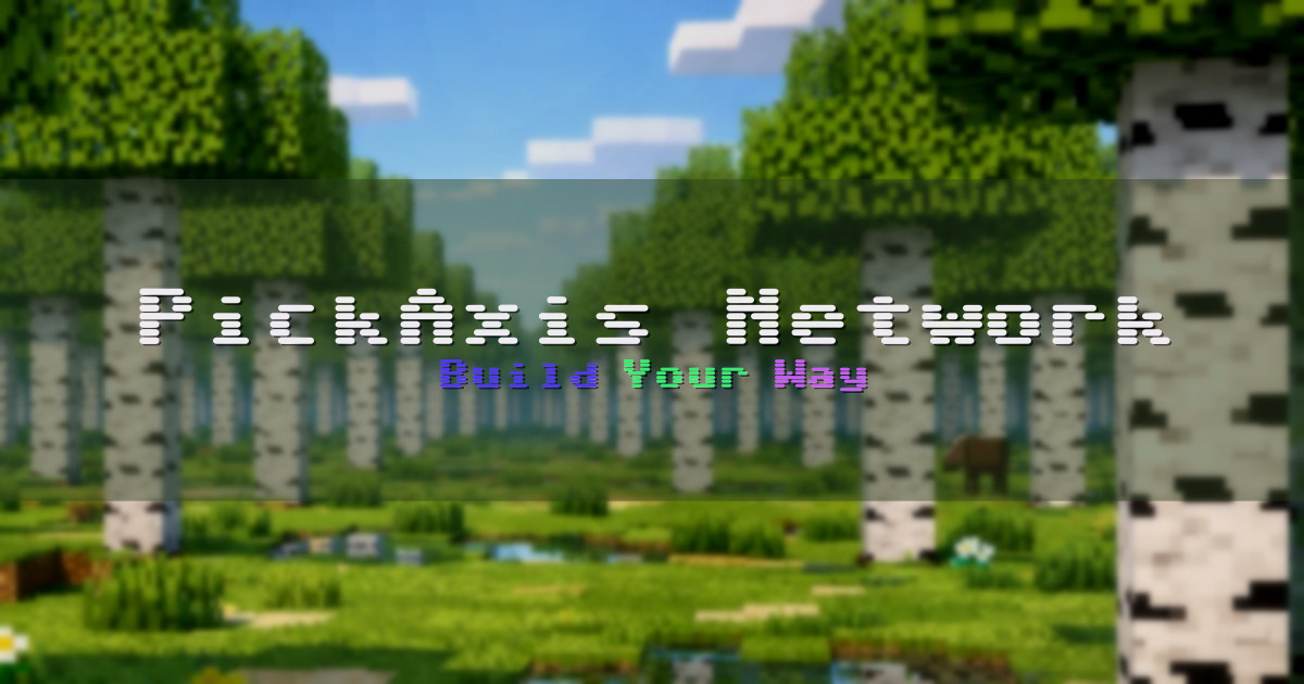 PickAxis Network Network Minecraft server