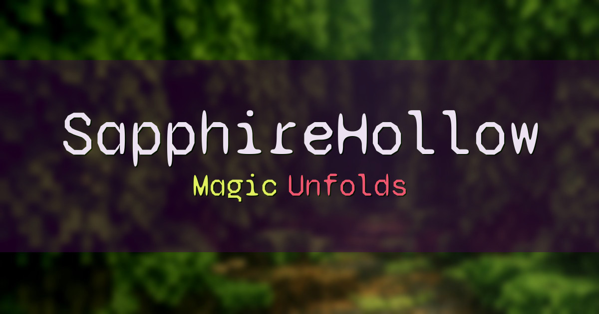 SapphireHollow Survival Minecraft server