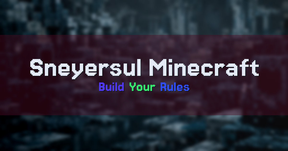 Sneyersul Minecraft Community Creative Minecraft server
