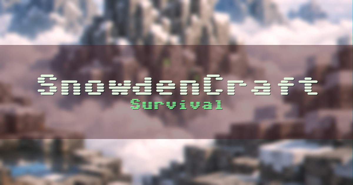 Banner for SnowdenCraft Survival (mc.snowdencraft.xyz)