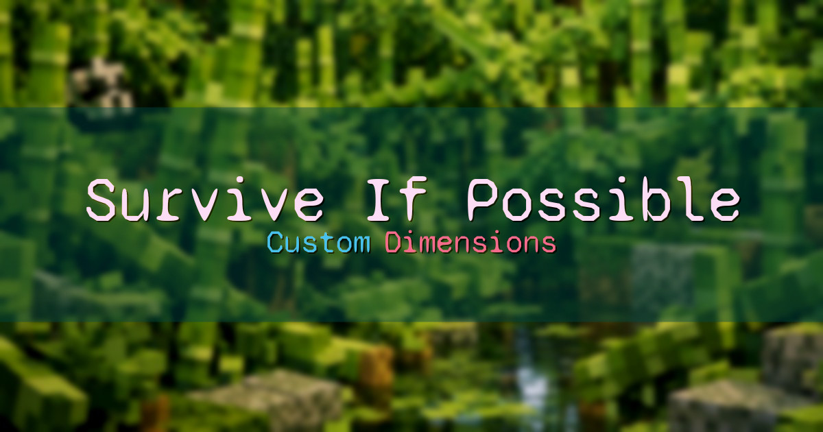 Survive If Possible Survival Minecraft server