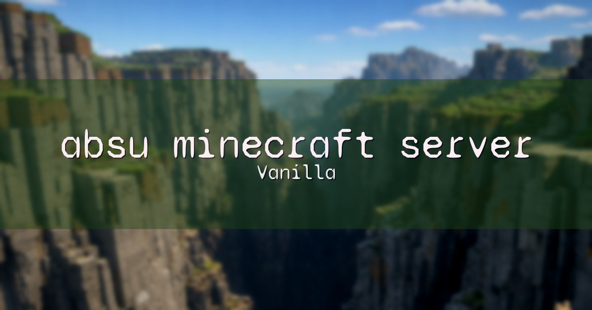 absu minecraft server Vanilla Minecraft server
