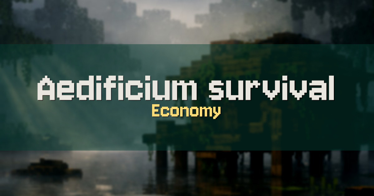 Aedificium survival Economy Minecraft server