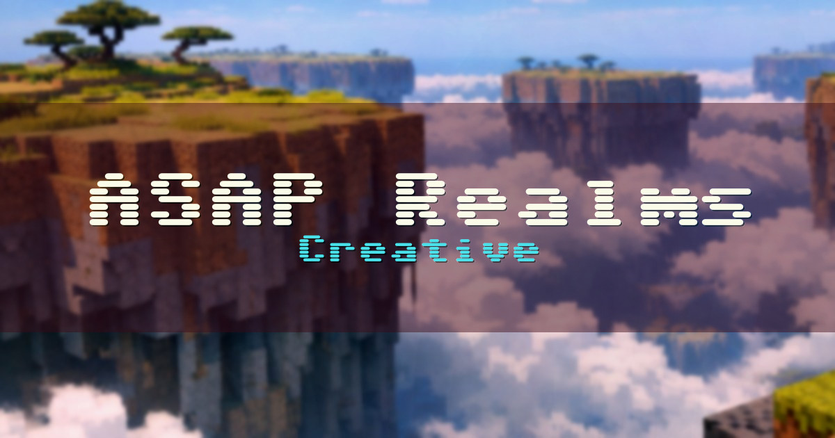 ASAP Realms Creative Minecraft server