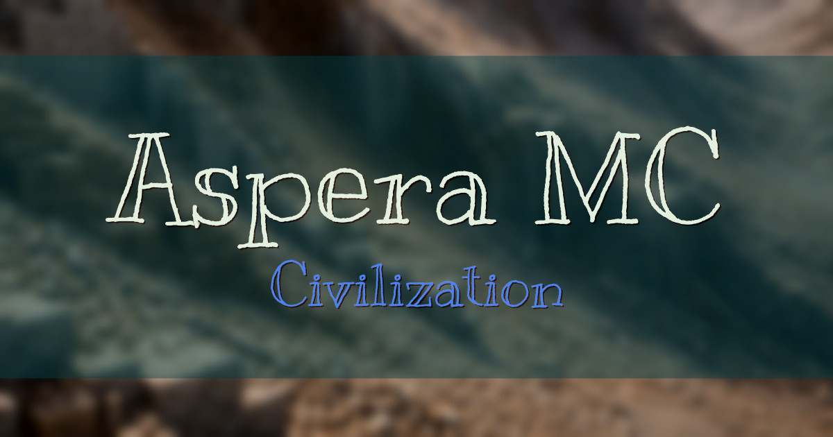 Aspera MC Civilization Minecraft server