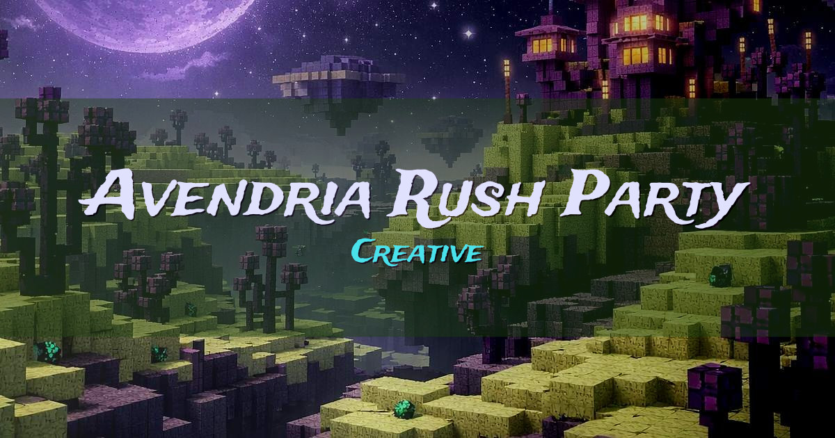 Avendria Rush Party Deutsch Creative Minecraft server
