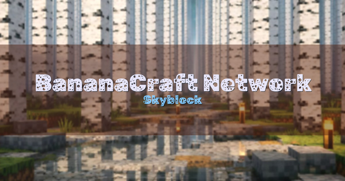 BananaCraft Network Skyblock Minecraft server
