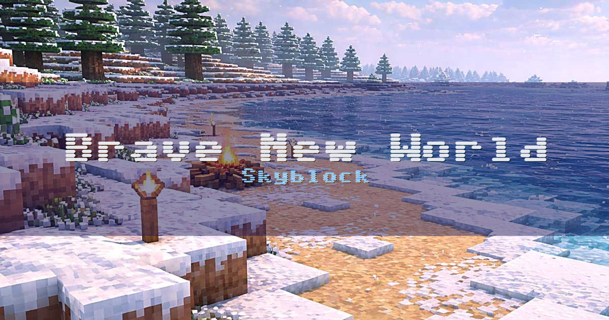 Brave New World Skyblock Minecraft server