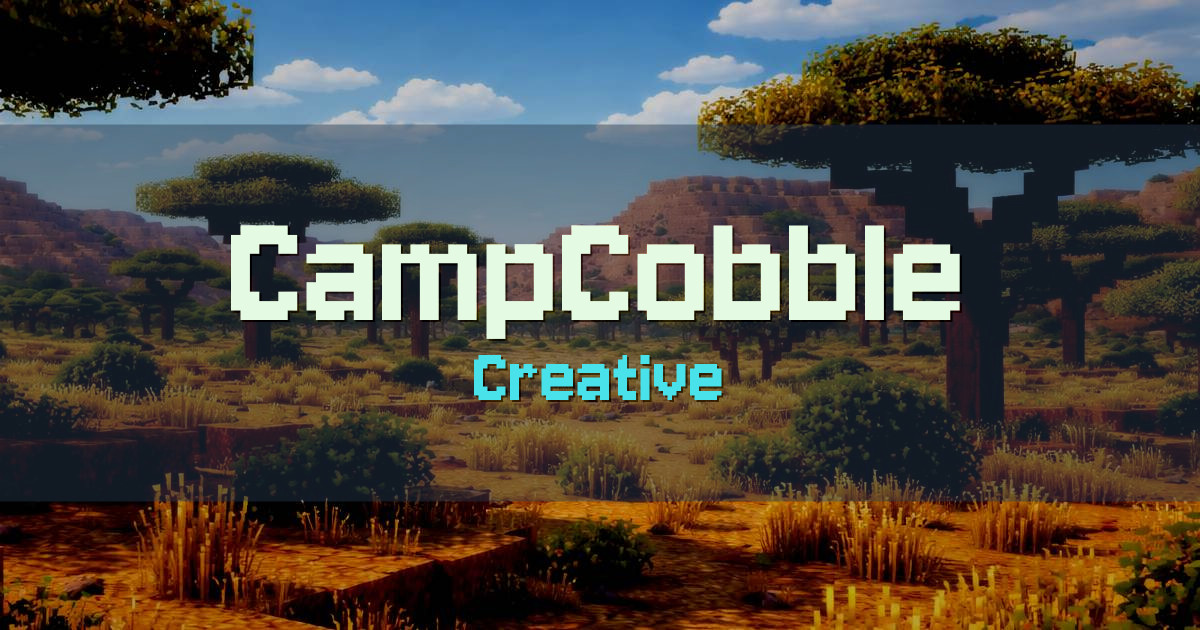 CampCobble Creative Minecraft server