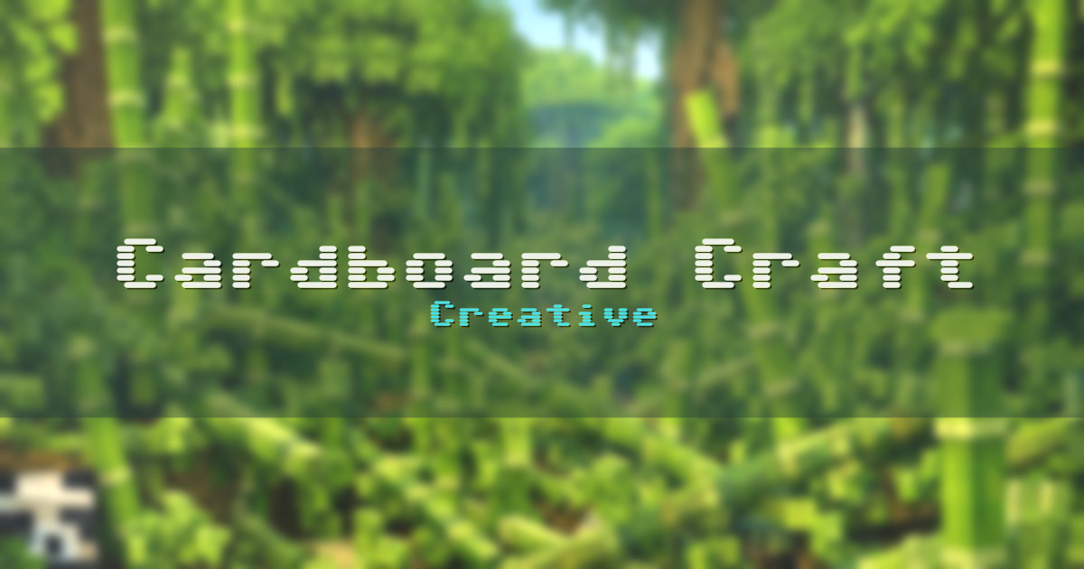 Cardboard Craft Creative Minecraft server