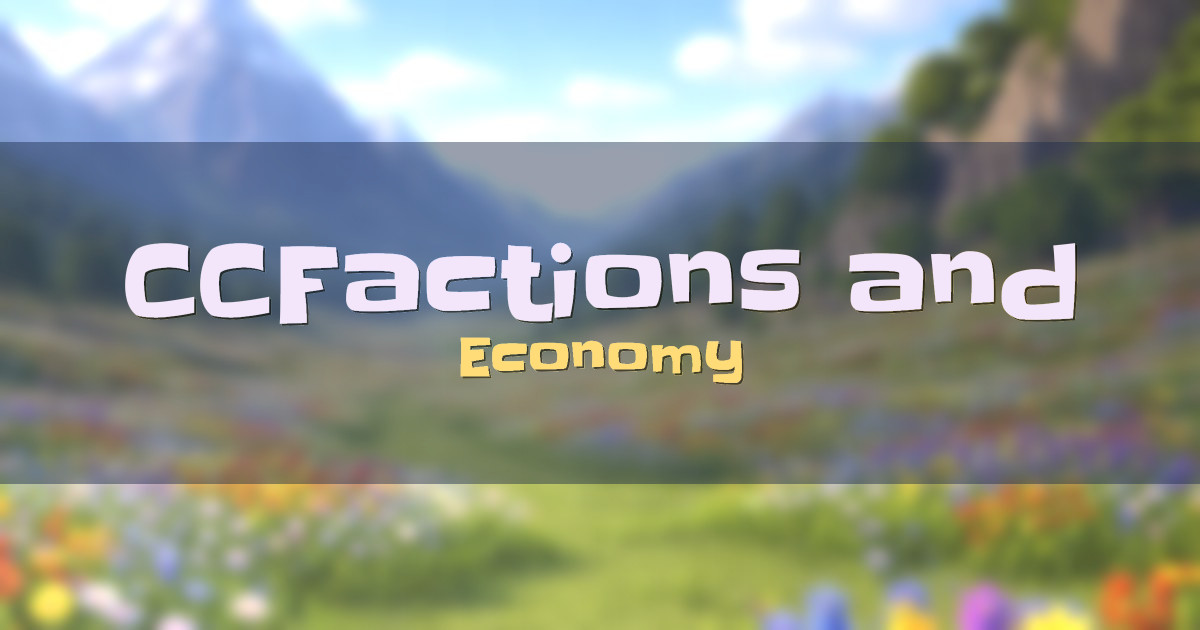 CCFactions and Minigames Economy Minecraft server