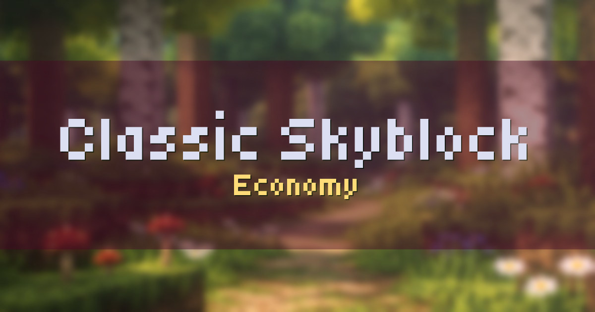 Classic Skyblock Economy Minecraft server