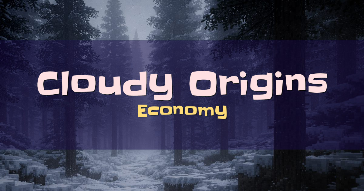 Cloudy Origins Economy Minecraft server