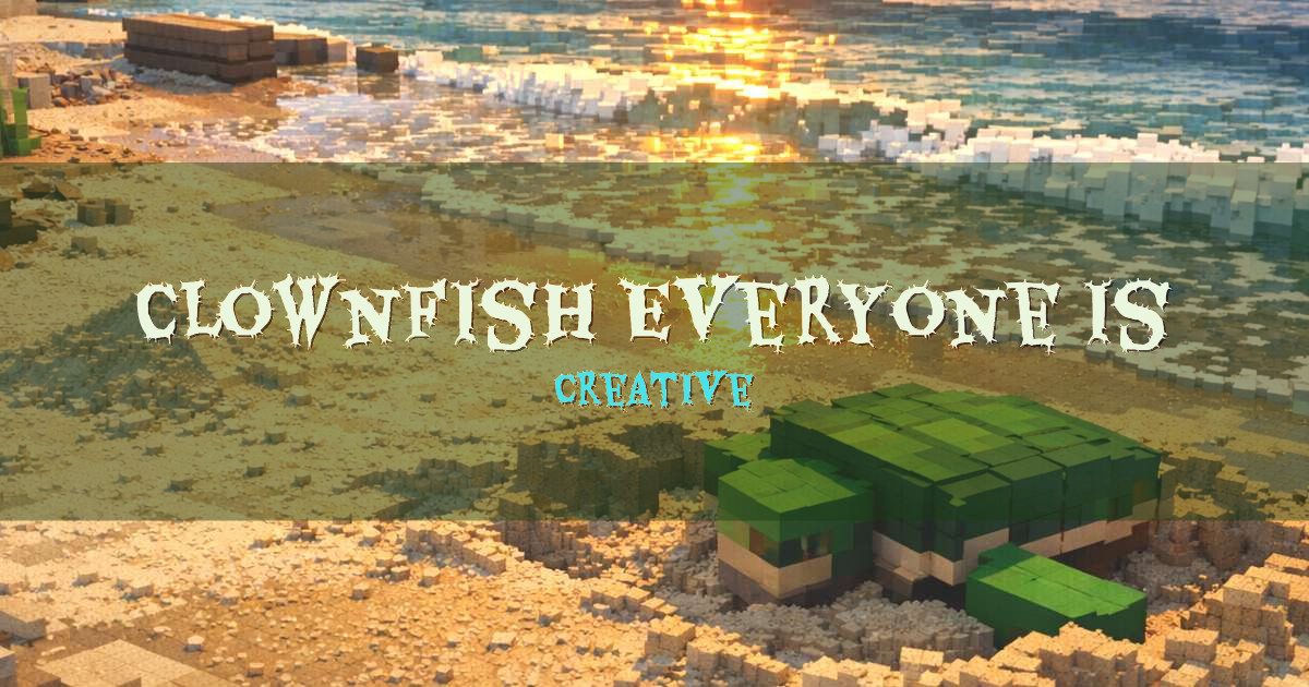 Clownfish Everyone Is Welcome Creative Minecraft server