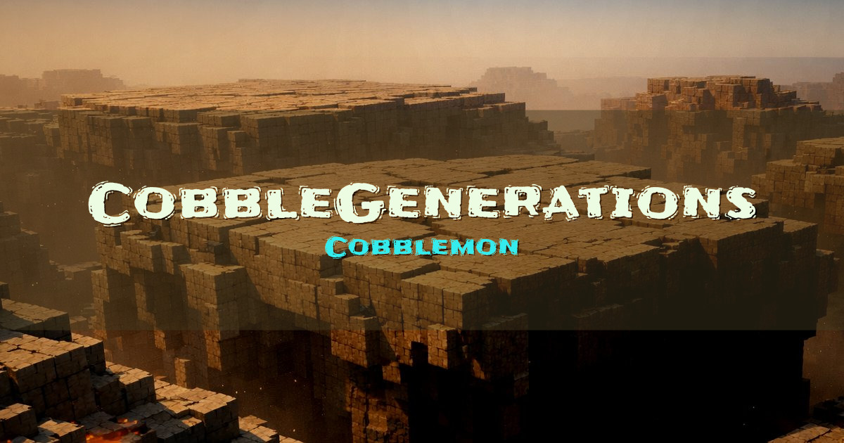 CobbleGenerations Cobblemon Minecraft server