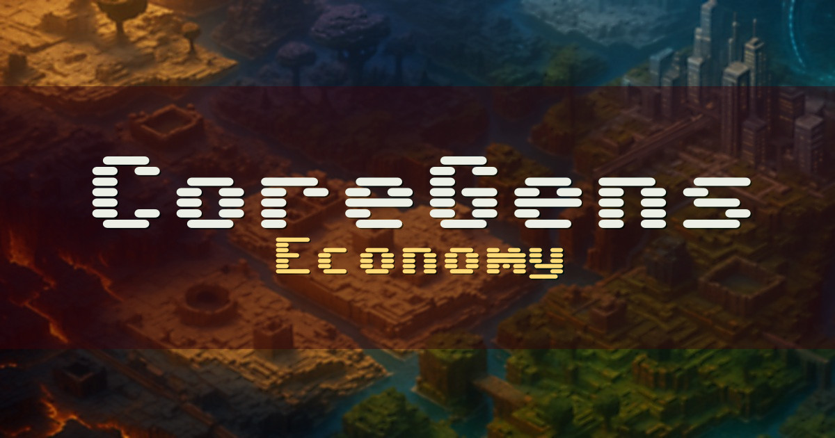 CoreGens Economy Minecraft server