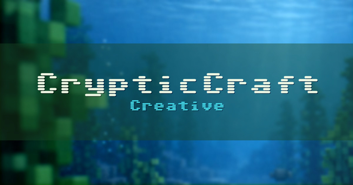 CrypticCraft Creative Minecraft server