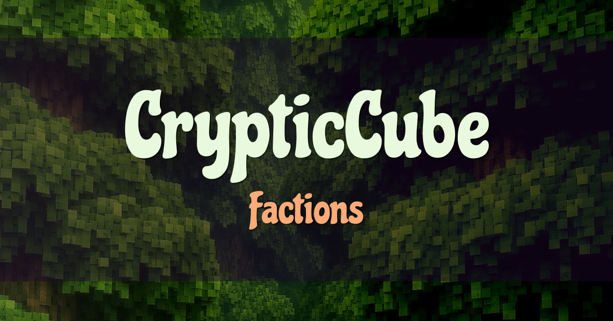 CrypticCube Factions Minecraft server