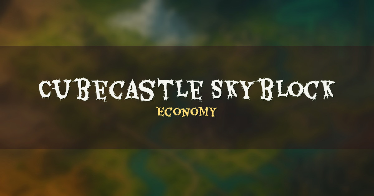 Cubecastle Skyblock Economy Minecraft server