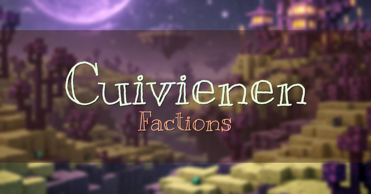 Cuivienen Factions Minecraft server