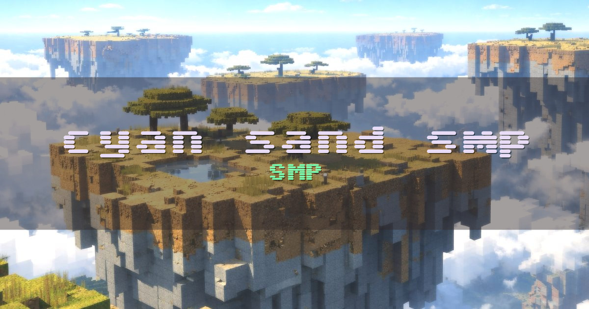 cyan_sand smp Survival Minecraft server