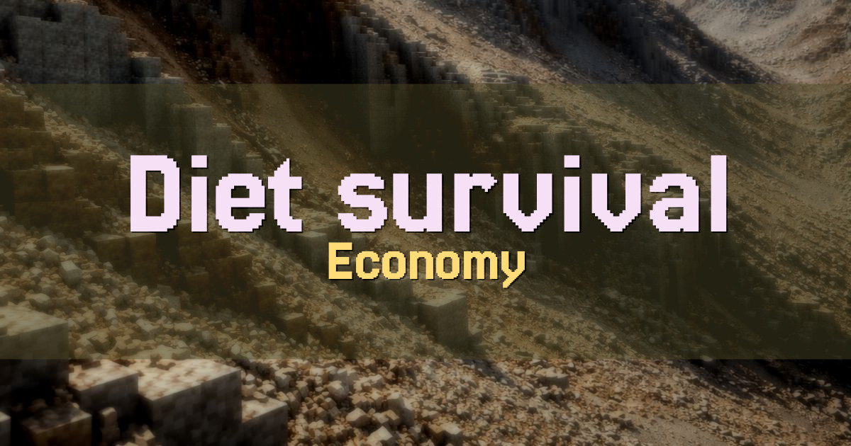 Diet survival Economy Minecraft server