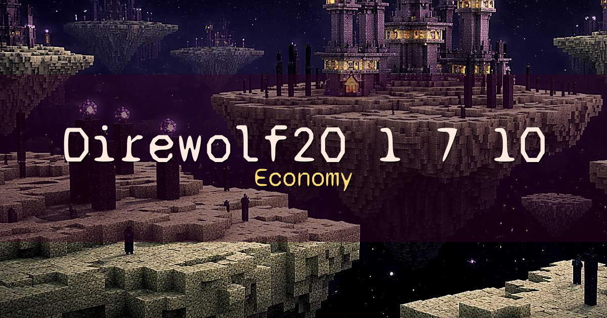 Direwolf20 1/7/10 Economy Minecraft server