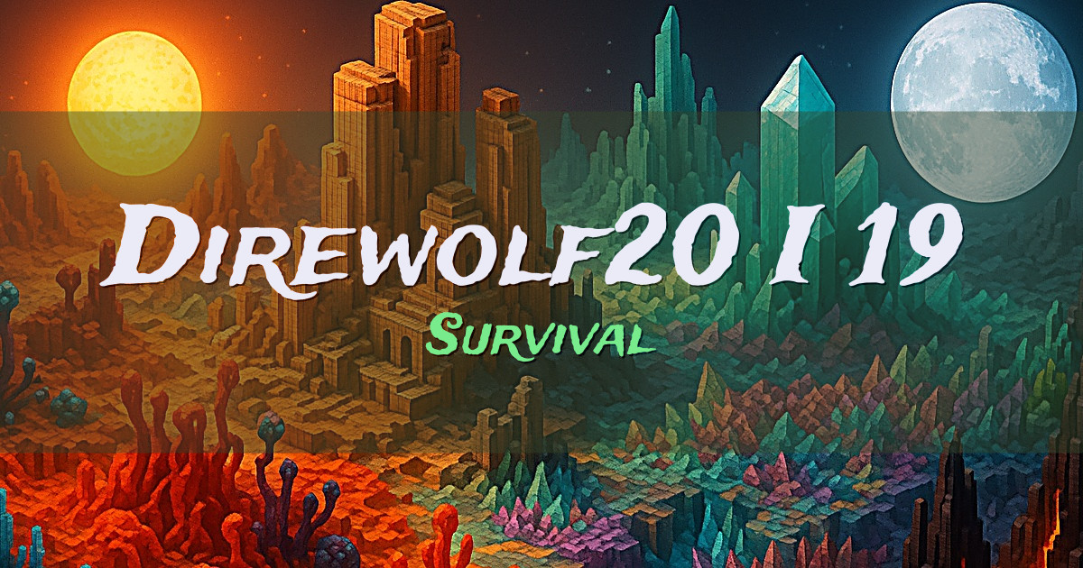 Direwolf20 I.19 CyanDeserts Survival Minecraft server