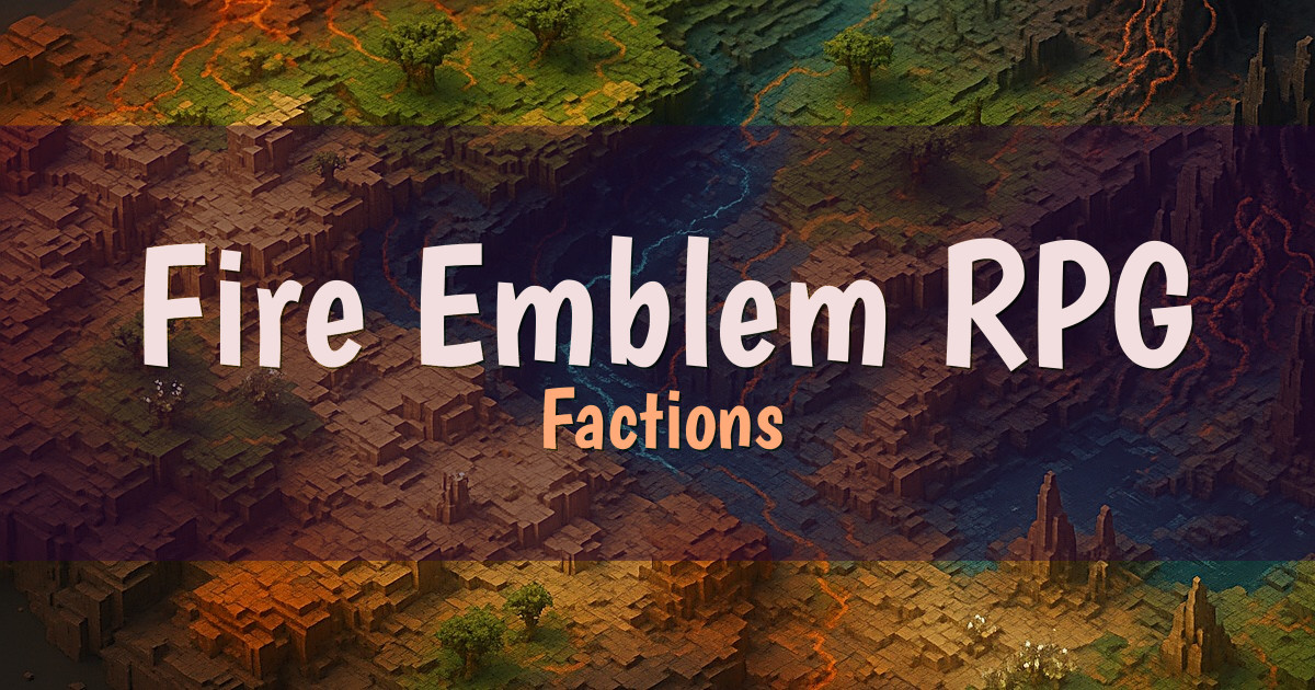 Fire Emblem RPG Factions Minecraft server