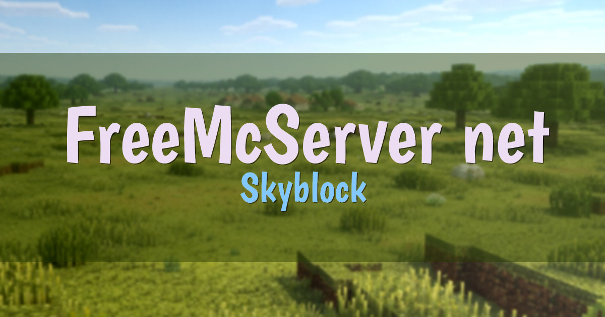 FreeMcServer.net Skyblock Minecraft server