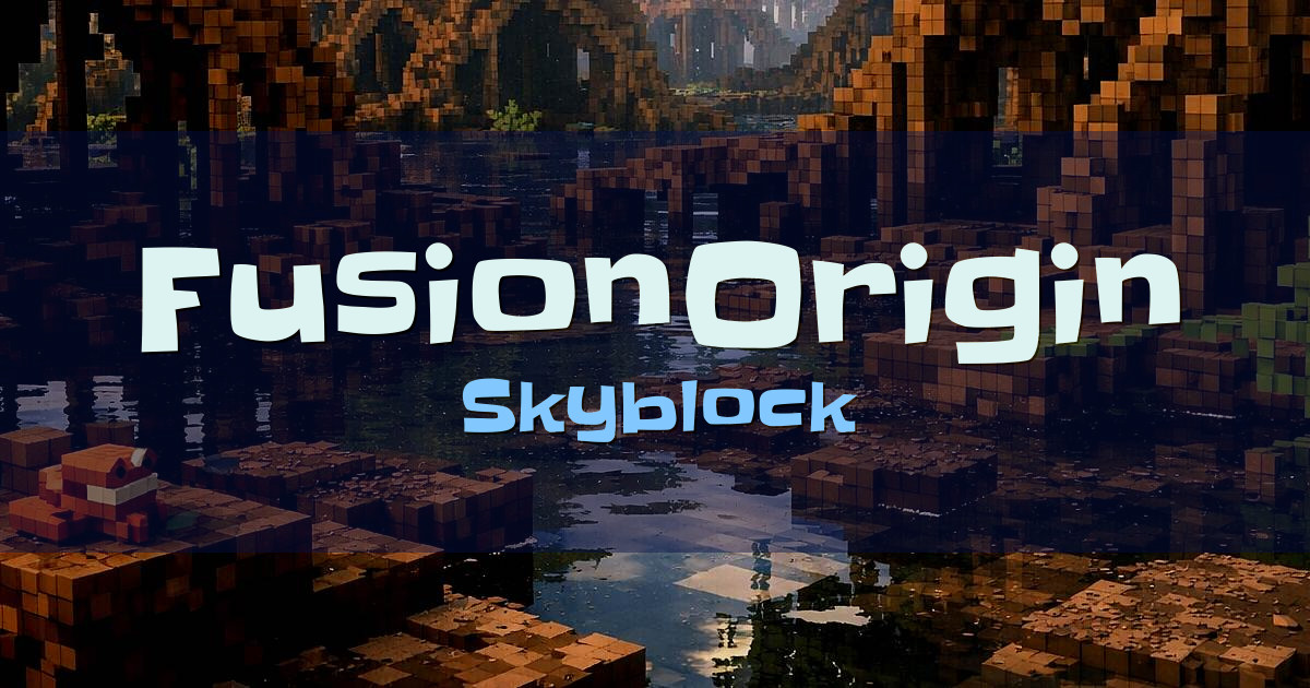 FusionOrigin Skyblock Minecraft server