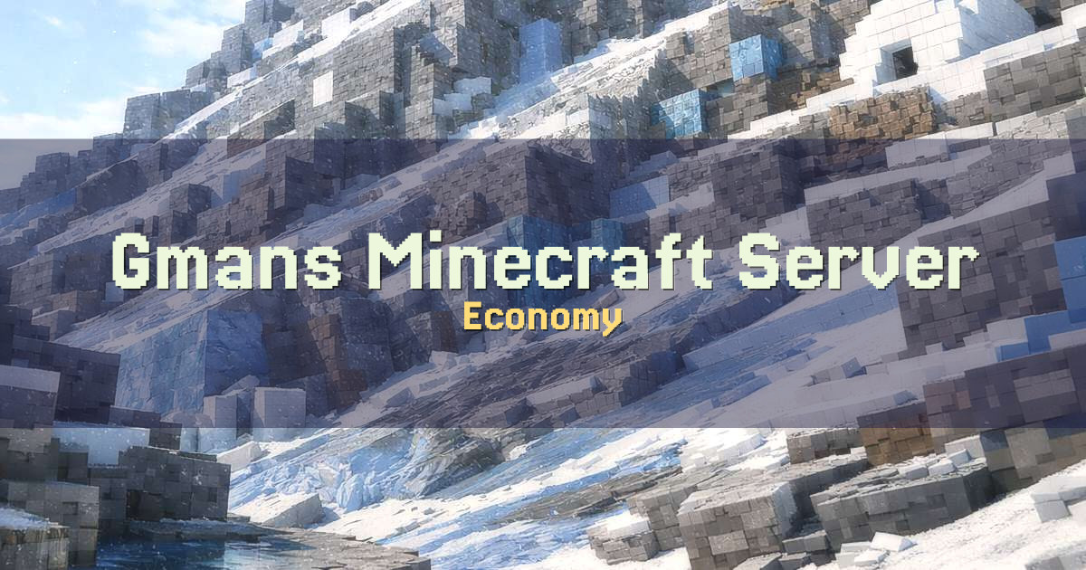 Gmans Minecraft Server Economy Minecraft server