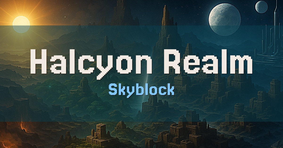 Halcyon Realm Skyblock Minecraft server